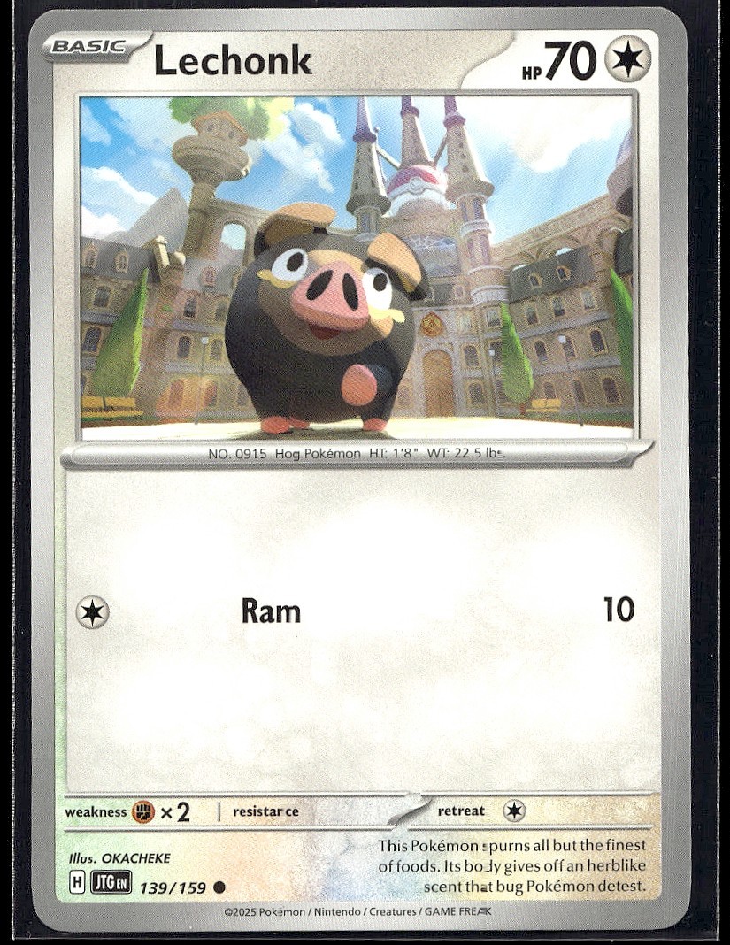 Lechonk 139/159 Common Journey Together Pokemon Lightly Played