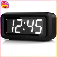 Digitaler Wecker Led Uhr Batteriebetrieben 1,2'' Rotes Display Snooze 12/24Hr