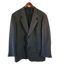 VTG Oscar De La Renta Gray Checked 100 Wool Sport Coat Mens Sz 43R Old Money