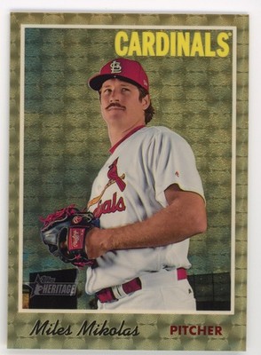 2019 Topps Heritage Chrome Miles Mikolas Superfractor 1/1 #THC-435 Cardinals