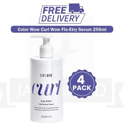 4 Pack - Color Wow Curl Wow FLO-ETRY Vital Natural Curly Hair Serum,10oz (295mL)