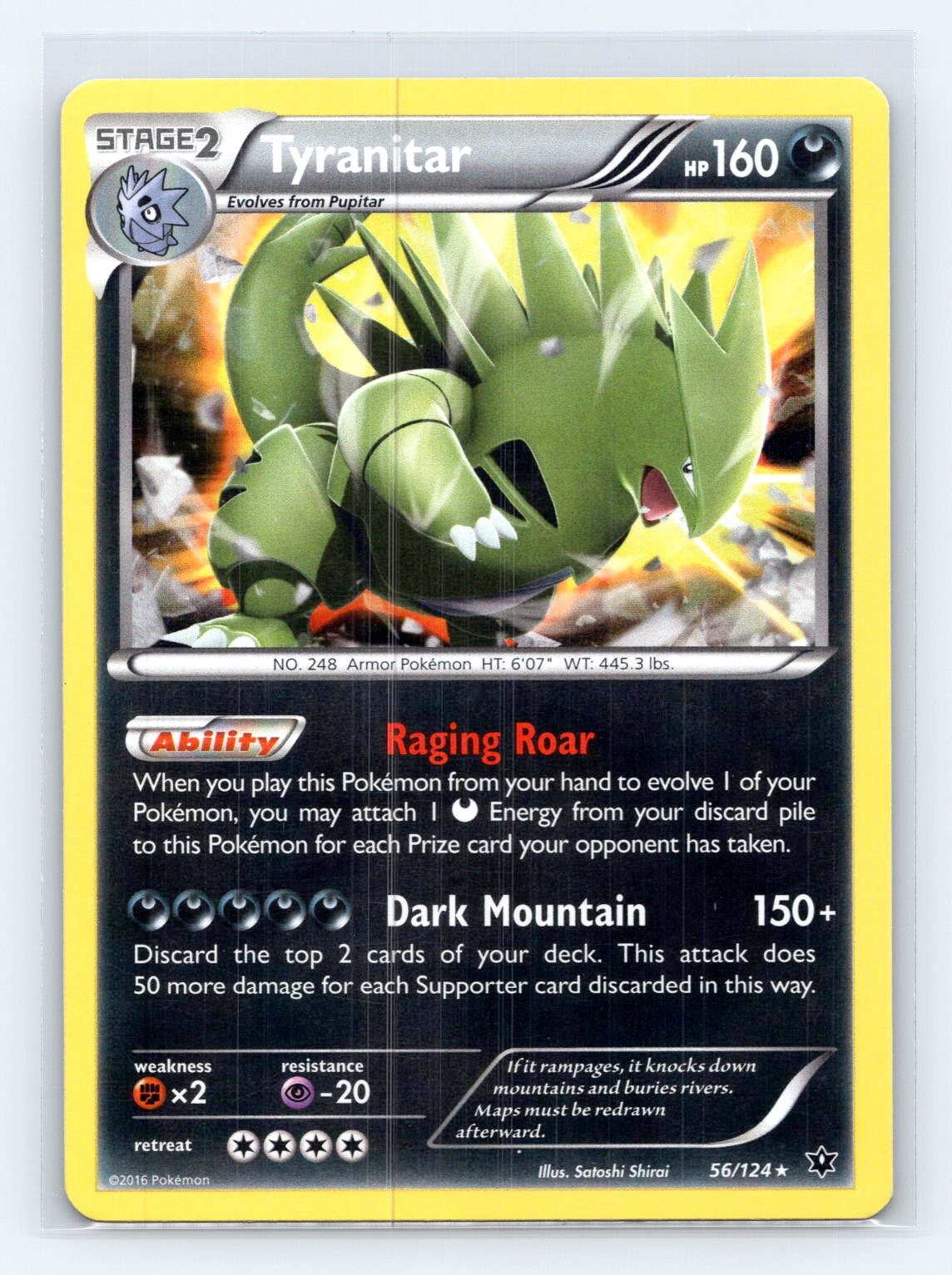 Tyranitar Holo Rare XY - Fates Collide 56/124 NM