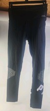 Pink Victoria  s Secret Yoga Leggings Black Sign In White W Pockets Size XS.