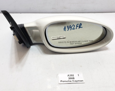   05-08 OEM Porsche Cayman S 987 Front Right Passenger Rear View Mirror White*