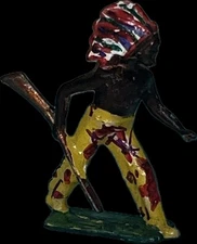 Johillco or Similar Lead Indian brave War Regalia and rifle