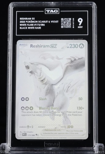 Reshiram ex graded TAG 9 for sale on eBay