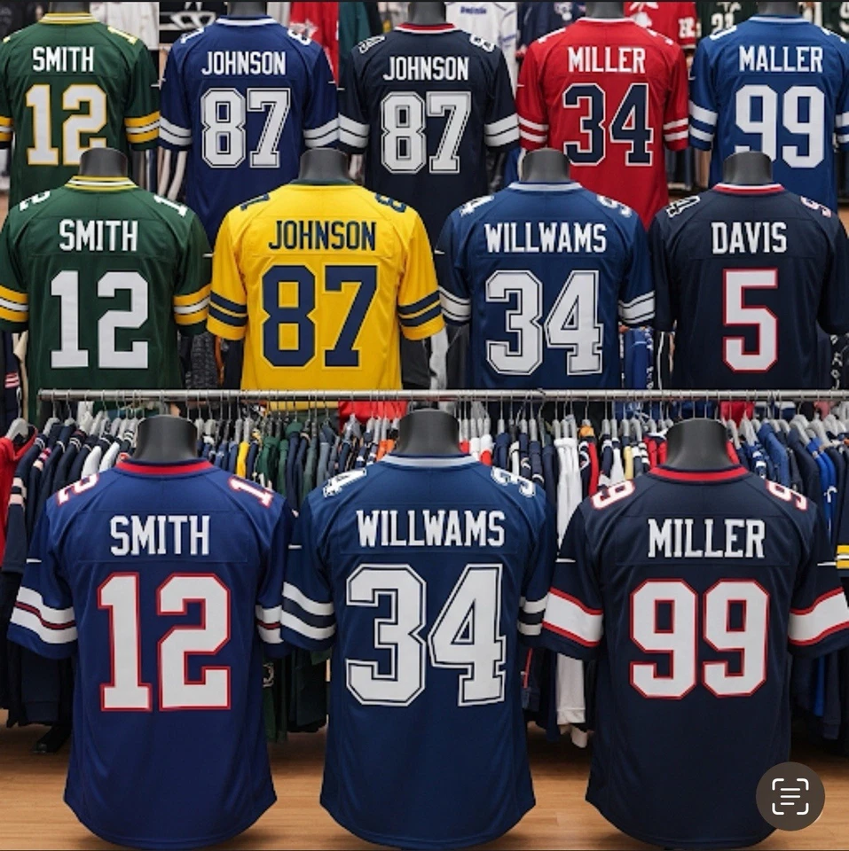 Camiseta de fútbol personalizada. Cualquier equipo, cualquier nombre, cualquier número, todo cosido Foto 2 de 4