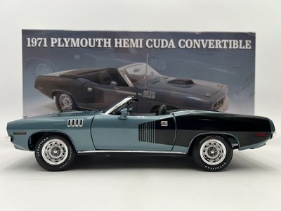 ACME - 1:18 SCALE - 1971 PLYMOUTH HEMI CUDA CONVERTIBLE - GRAY