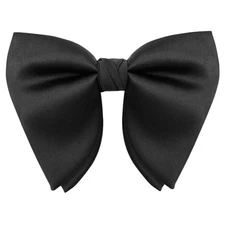 Oversized Bow Ties for Men, Adjustable Pre Tied Mens Bow Tie, Tuxedo Black