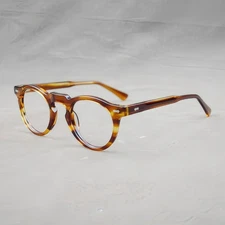 Round Acetate Eyeglasses Frames Reading Glasses Unisex Fashion Classic Trend