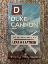 New Duke Cannon Supply Co BIG ASS BRICK of Soap LEAF & LEATHER Scent 10 oz USA