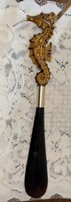 Seahorse Shoe Horn Vintage 12 Inches Tall X 1.5  Wide Hong Kong.