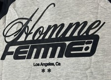 HOMME + FEMME - WESTWOOD RAGLAND T SHIRT SMALL Mens Black & Gray  SEALED NWT