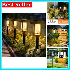 All-Weather Solar Powered Pathway Lights - Unique Retro Design for Outdoors