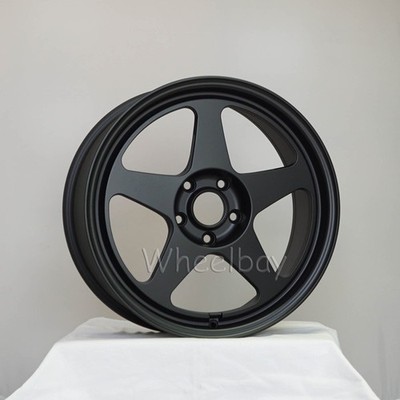 4 PCS ROTA WHEEL SLIPSTREAM  18X8.5  5X100 44 73   SATIN BLACK .