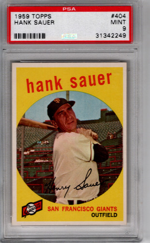 1959 Topps Hank Sauer #404 card