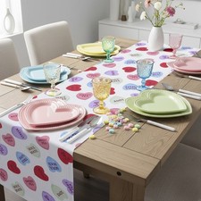 Conversation Hearts Table Runner - 14 x 72 - ...