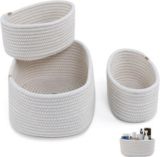 Cestino Portaoggetti Bagno, Organizer Bagno in Corda Di Cotone, Cestini Portaogg