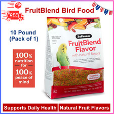 ZuPreem FruitBlend Bird Food, Flavor Pellets Bird Feed For Small Birds,10 lb Bag