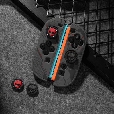 GeekShare Thumb Grip Caps for Nintendo Switch 2025 Joystick Cover Skull 4PCS
