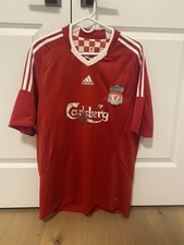 Vintage adidas Liverpool Football Club LFC 2008 home jersey Carlsberg Red Sz L
