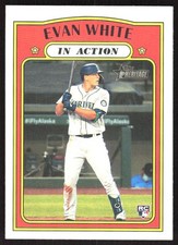 5496G 2021 Topps Heritage #134 Evan White Black Border