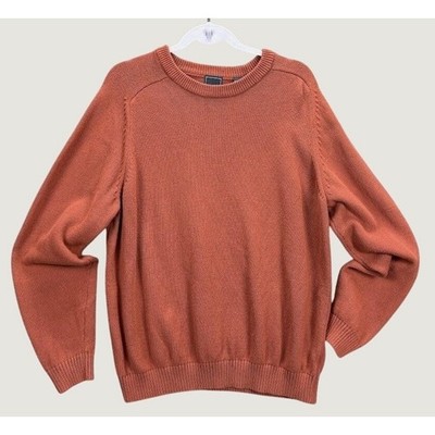 Arrow USA 1851 Mens XL Burnt Orange 100% Cotton Crewneck Knit Sweater 52P4838