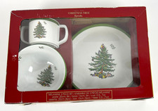 NEW NIB Spode Christmas Tree 3 Piece Children's Melamine Dish Set