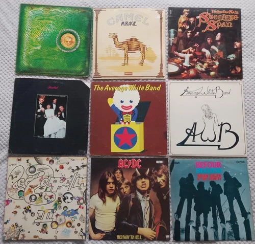 VINYL LP ALBUM RECORD FROM MY COLLECTION LOT OF 9 ROCK SOUL etc ACDC & OTHERS