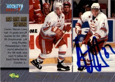 Andre Payette 1995-96 Classic Auto d. 2022 #95 Sault Ste. Marie Greyhounds