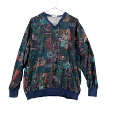 Vintage 1996 Pine Needles US Mens Golf Open Sweatshirt Pullover Large Abstract