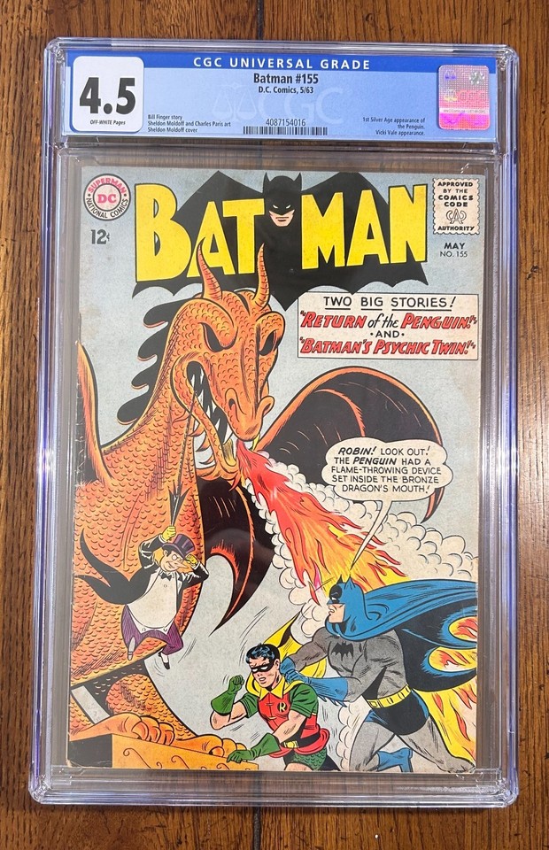 DC Comics BATMAN #155 1963 1ST APPEARANCE SILVER AGE THE PENGUIN KEY ...