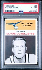 1961 FLEER #29 CLYDE LOVELLETTE PSA 6