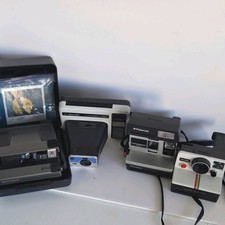 Lot Of 4 Polaroid Cameras Express 600 Instant Film Vintage Rare Some Work