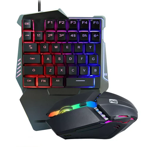 TASTIERA E MOUSE DA GIOCO UNA MANO G506 USB PRO GAMING COLORE LUCI LED RGB