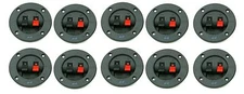 10 PACK SPEAKER ROUND BOX SPEAKER TERMINAL CUP SPRING POST SUBWOOFER SPEAKER BOX
