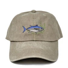 Wildlife Tuna fish embroidered dad hat, Tuna embroidered fishing cap hat