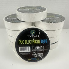 PVC Electrical Tape - White   3/4  x 60     10 Pack UL Listed