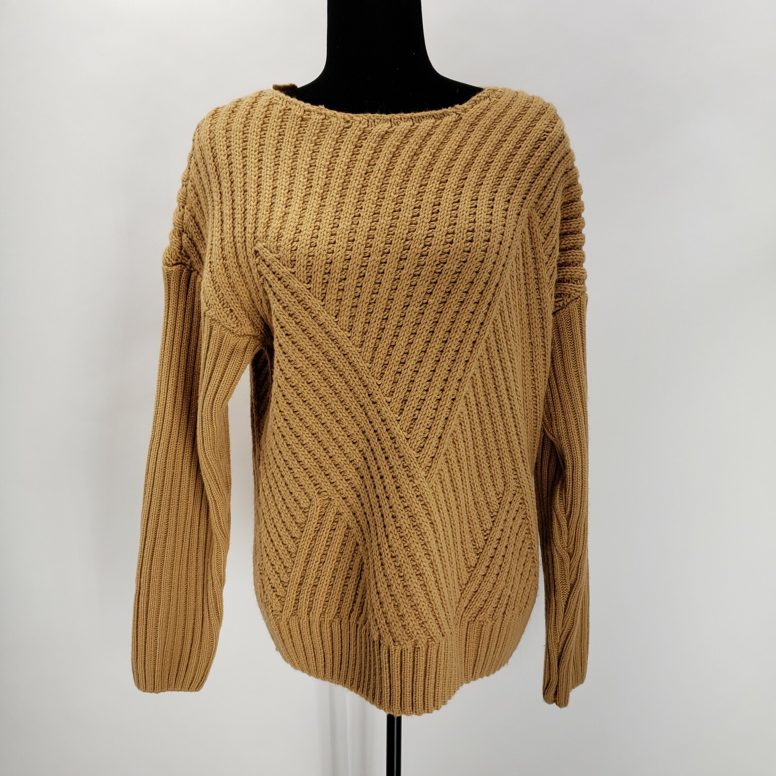 Maglione collo cravatta dorata SAINT LAURENT PARIS da donna taglia S NUOVO $850