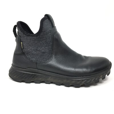 Ecco Exostrike GTX Ankle Boots Booties Shoes Womens Size 6-6.5 US Black Leather