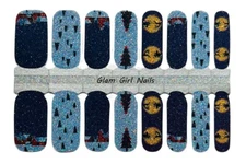 Twas The Night Before Christmas Nail polish strips / Nail Wraps / Nail Stickers