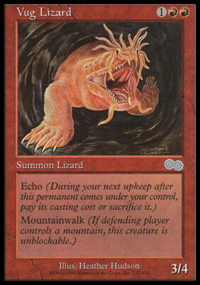 Magic the Gathering MTG Vug Lizard (227) Urza's Saga   NM