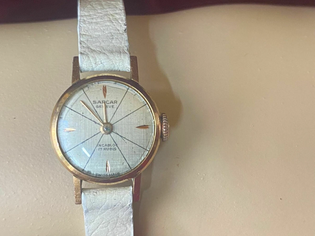 Vintage SARCAR Geneve Swiss Made 17 Jewel Mechanical Womens Watch GP Case
