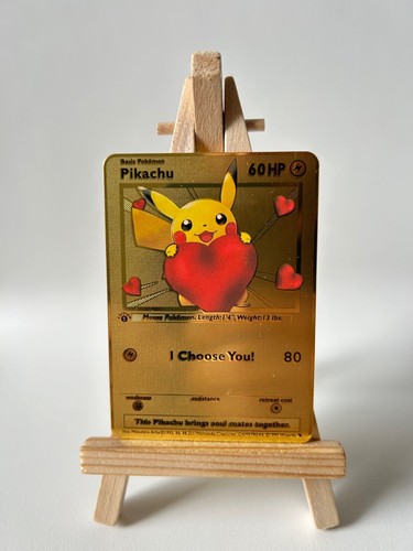 Pokemon Solid Metal Gold Pikachu Charizard Mewtwo & More Cards Rare EX VMAX GX V - Picture 18 of 38