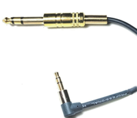 0,15M 6,3Mm Klinken Stecker Vollmetall Adapter Kabel 3,5 Klinke Winkel Stecker