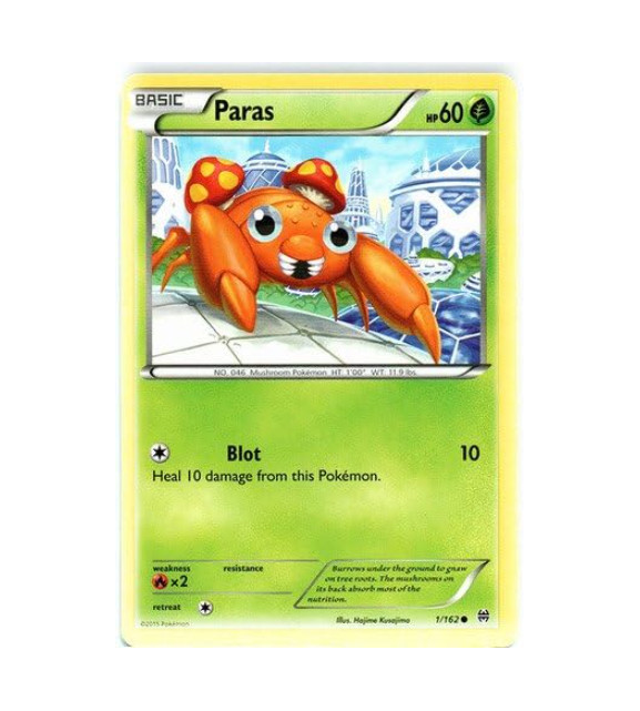 Pokemon - Paras - 1/162 - XY BREAKthrough - NM/M