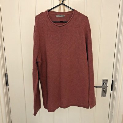 PINK LONG SLEEVE JUMPER SIZE MEDIUM TU SAINSBURYS MENS PULLOVER