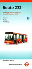 Route 223 London Bus Timetable
