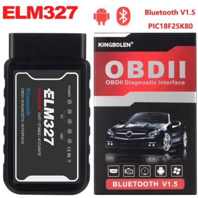 KINGBOLEN INTERFACE ELM 327 BLUETOOTH ELM327 ODB2 DIAGNOSTIQUE DIAG SCAN Android