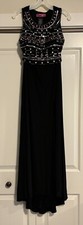 Morgan & Co. 2 Piece Black Sequins Prom Dress Size 9/10 (Unaltered)